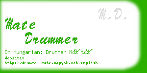 mate drummer business card